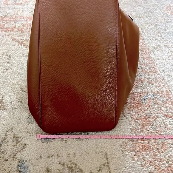 Women’s Target Tote Shoulder Bag Brown Leather Big Hobo Drawstring Large Bucket - Picture 8 of 8